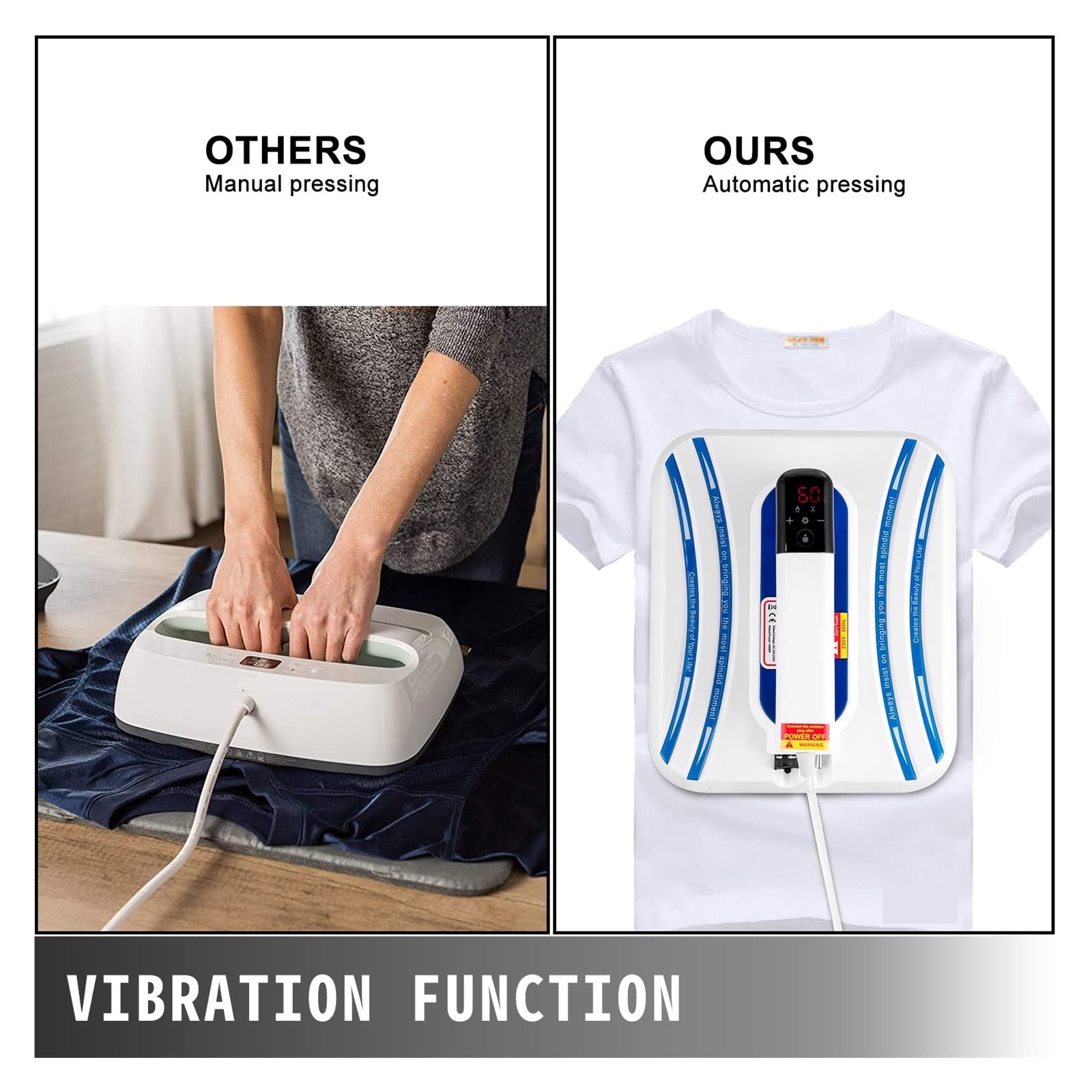 Amazon | 熱プレス機 ポータブルヒートプレス7x8Inch/ 12x10インチ