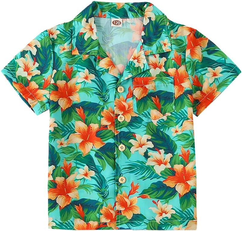 Toddler Kids Hawaiian style Clothes Beach Casual Outfits Summer Seaside Vacation Outfit Enjoy Aloha Charm of Hawaii