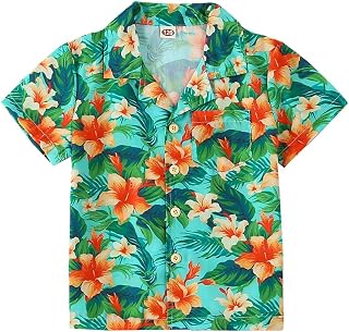 Toddler Kids Hawaiian style Clothes Beach Casual Outfits Summer Seaside Vacation Outfit Enjoy Aloha Charm of Hawaii