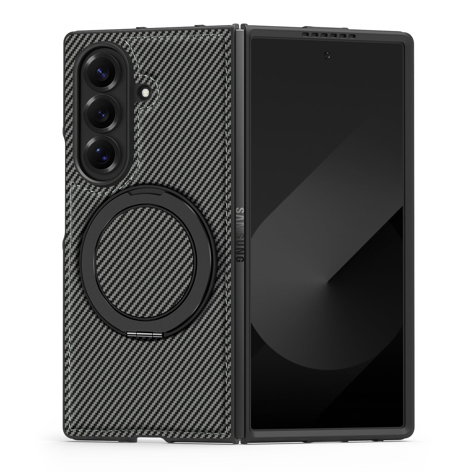 Amazon.co.jp: Galaxy Z Fold7専用 360°カーボン 回転