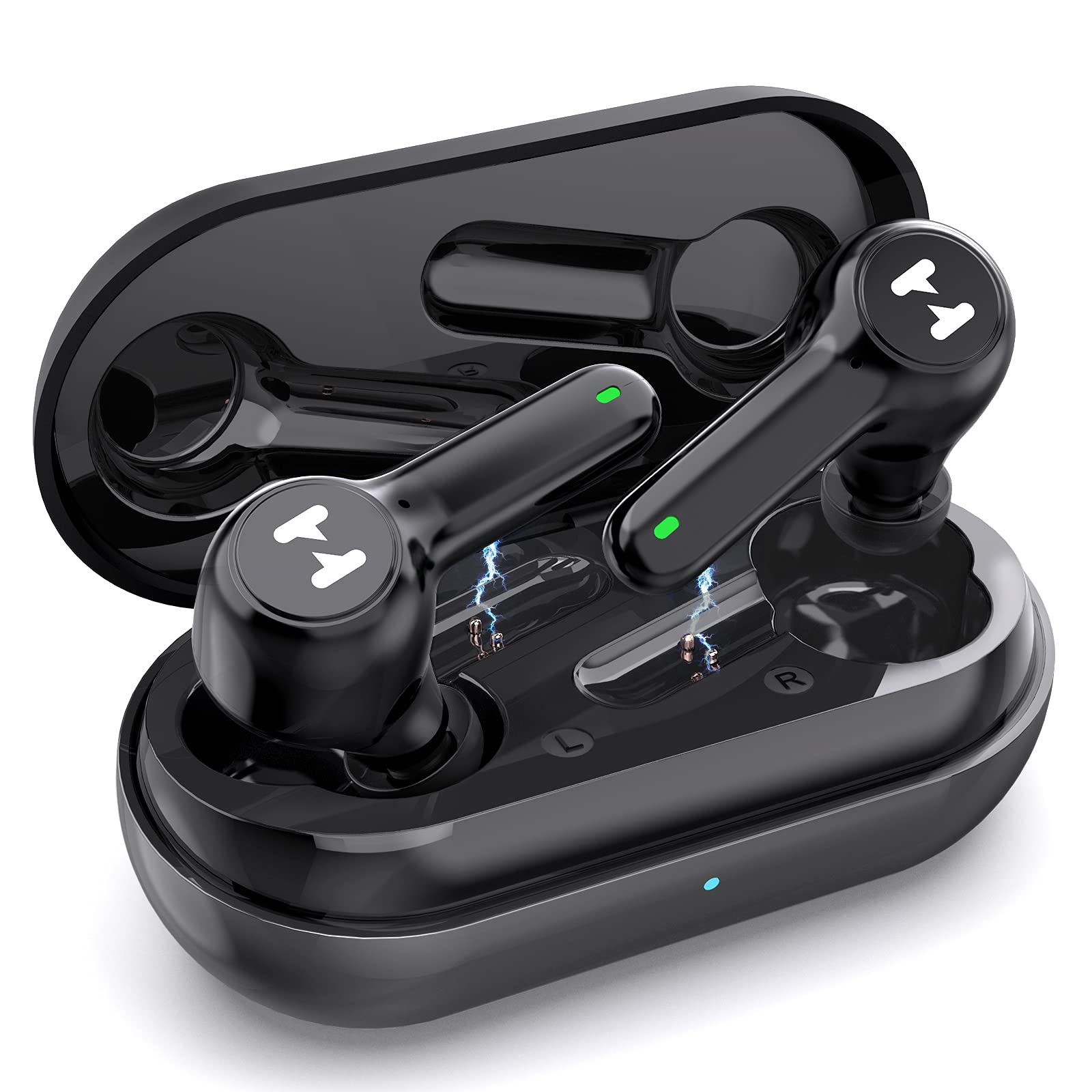 2021 True Wireless Earbuds Noise Cancelling, Lotuze Q3 Bluetooth Headphones IPX6 Waterproof Bluetooth 5.2 Wireless Headpho...