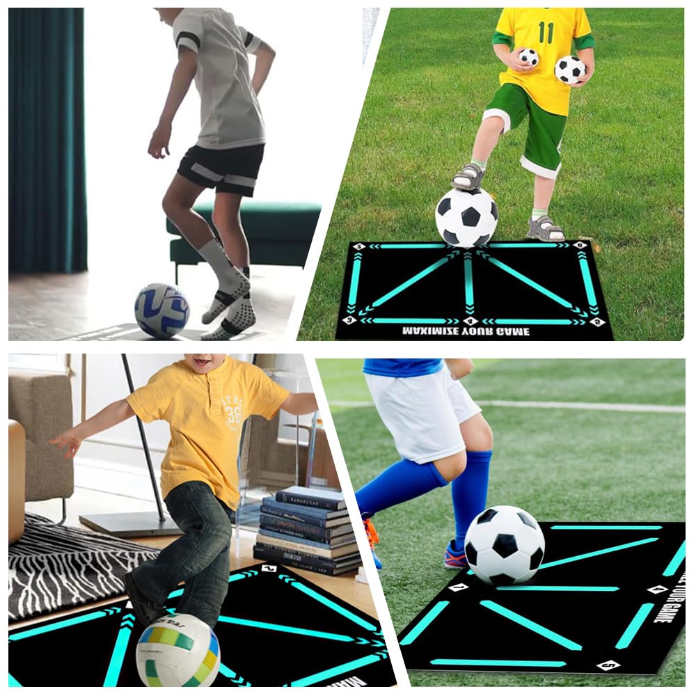 Tapis Absorption Chocs Football Tapis Entraînement Football 90x60 Cm - Antidérapant Et Absorbant Les Chocs - Perfect Pour L'intérieur équipement Football Intérieur
