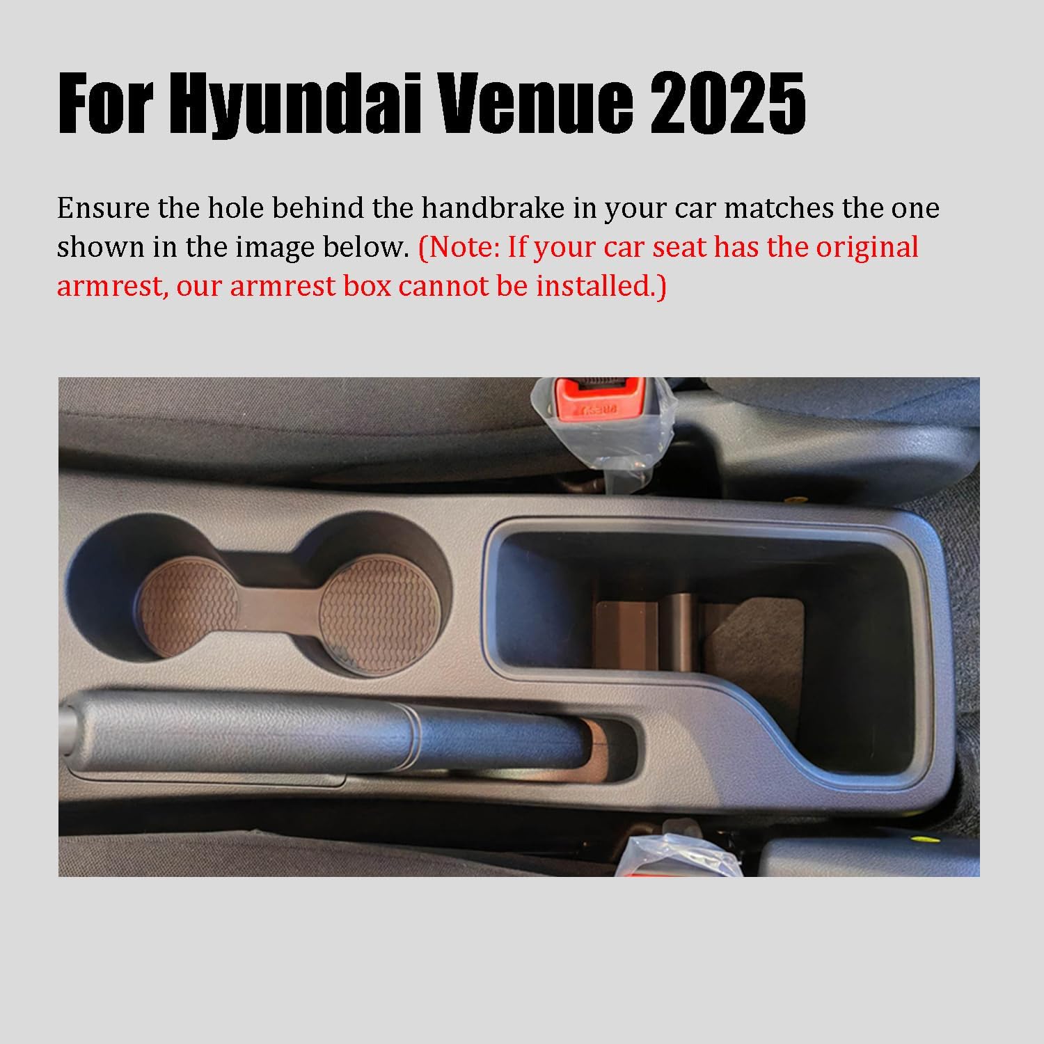 Armrest Box for Hyundai Venue 2025 Accessories Car Center Console Organizer Double Layer Storage Space with 5 USB Ports Hidden Cup Holder