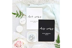 Personalized Wedding Vow Book, Wedding Vow Booklets for Him and Her -...