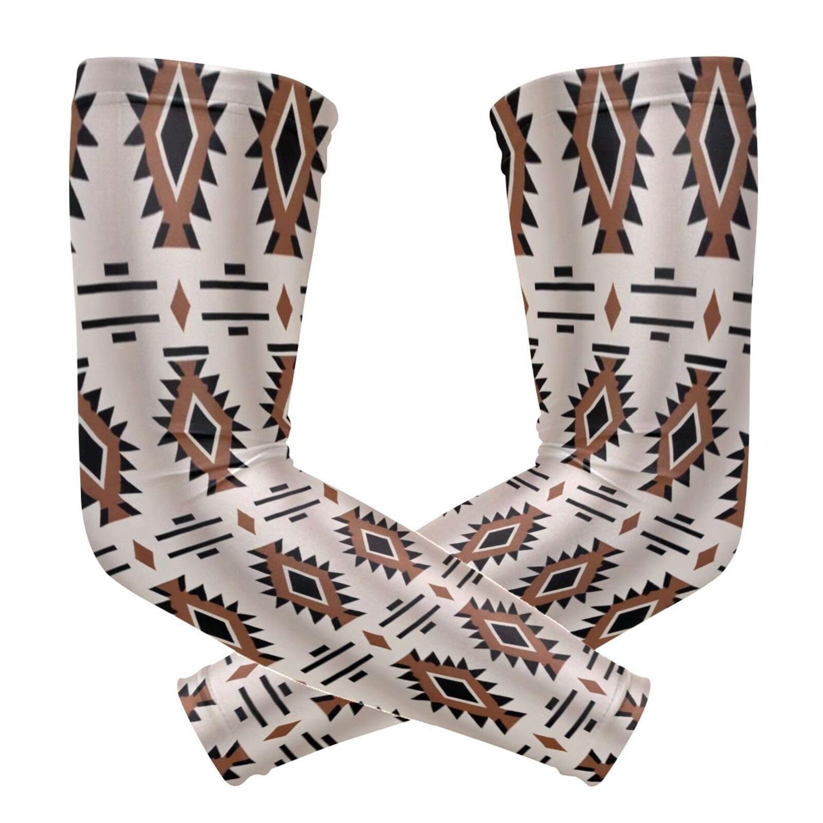 Kigai Vintage Print UV Sun Protection Arm Sleeves for Men Women Cooling Compression Sports Arm Sleeves Tattoo Cover Up