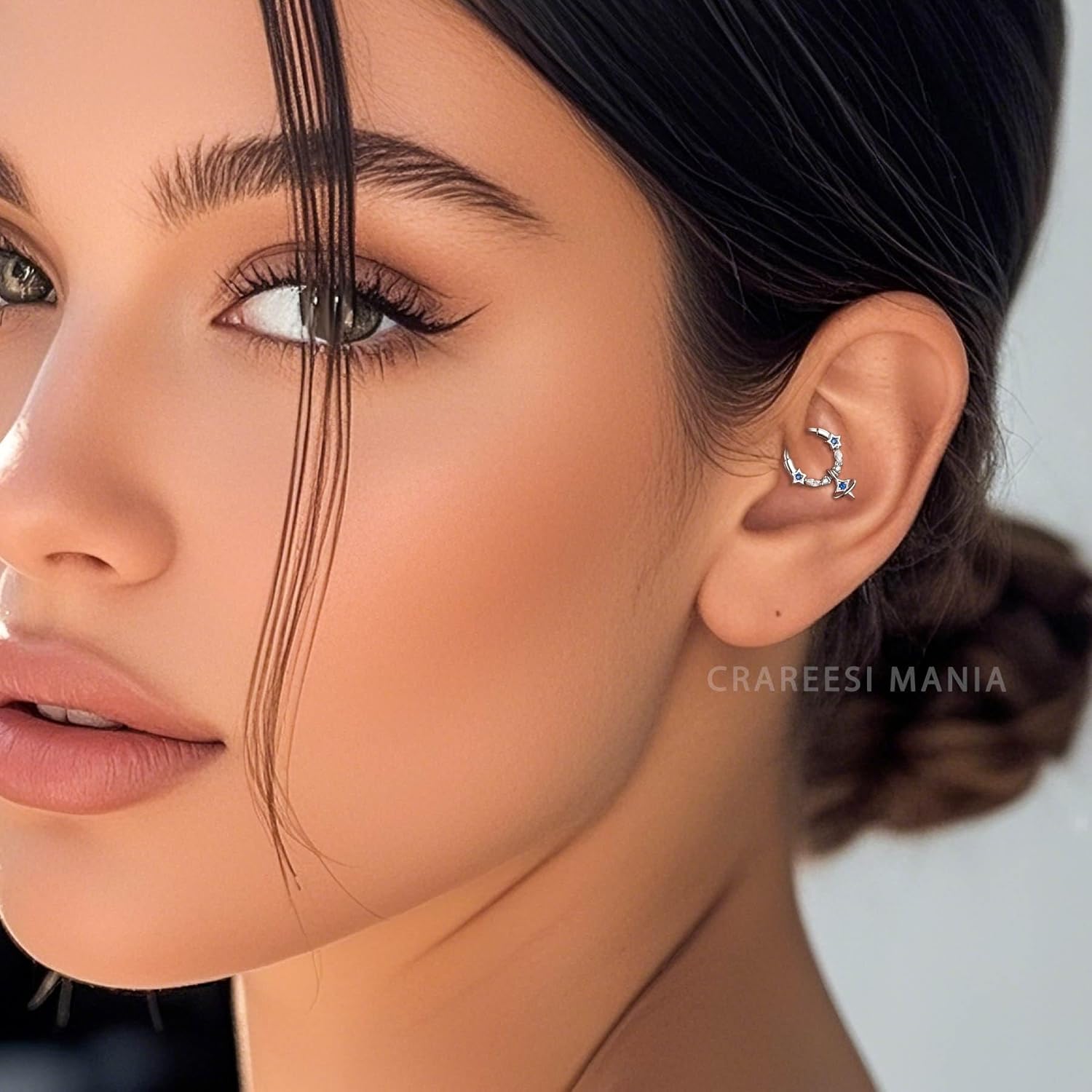 CM Crareesi Mania Dangle Septum Ring 316L Stainless Steel Septum Piercing Jewelry 16G Helix Star Dait Earrings for Women - Image 6