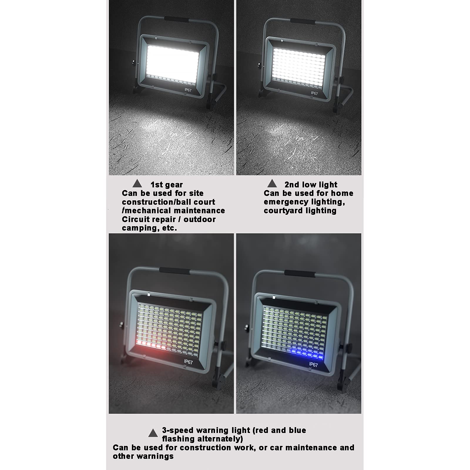 Reflektory, Oświetlenie ścienne IP67 6000K LED Spot Garden Garage Parking Magazyn Work(600W)