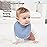 Susurration Muslin Baby Bibs 6 Pack Bandana Drool Bibs,Soft Square Adjustable Baby Drooling Bibs for Unisex Girls & Boys(Dark&Light)