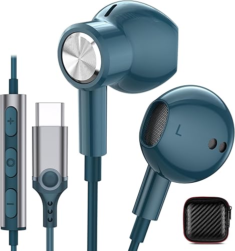 Miniatura 8 de Auriculares USB C para Galaxy Z Flip 5 Fold 4, auriculares magnéticos DAC tipo C con micrófono con cable para mujeres y niñas para Samsung S23 S22