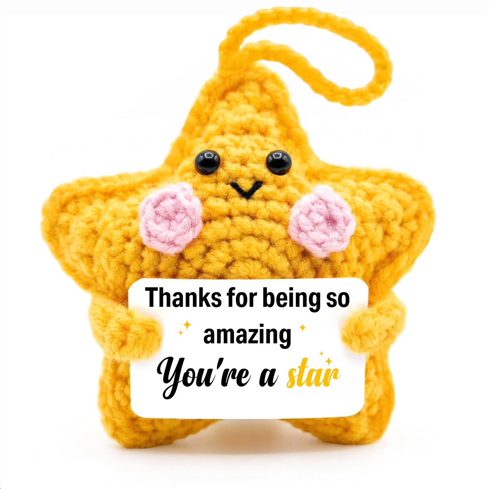 Thank You Gift, Handmade Crochet Star, Thank You Gifts For Women, Retirement Leaving Gifts For Colleagues Women, Thank You Teacher Gifts, Emotional Support Gift, Presents For Friends Nurse — image 1