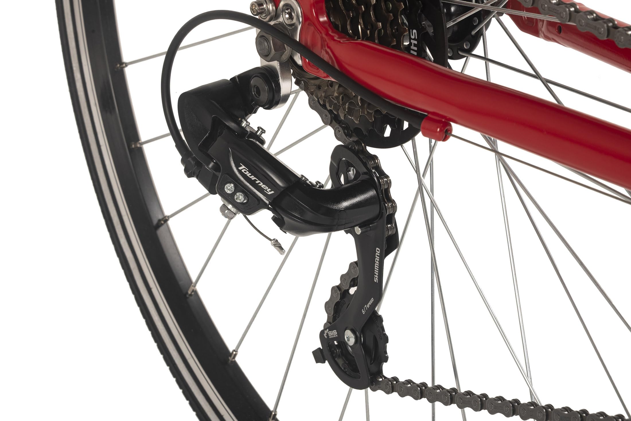 DACAPO Trekkingrad Damen 28'' Metropolis Rot Flachlenker 21 Gänge RH 48 cm