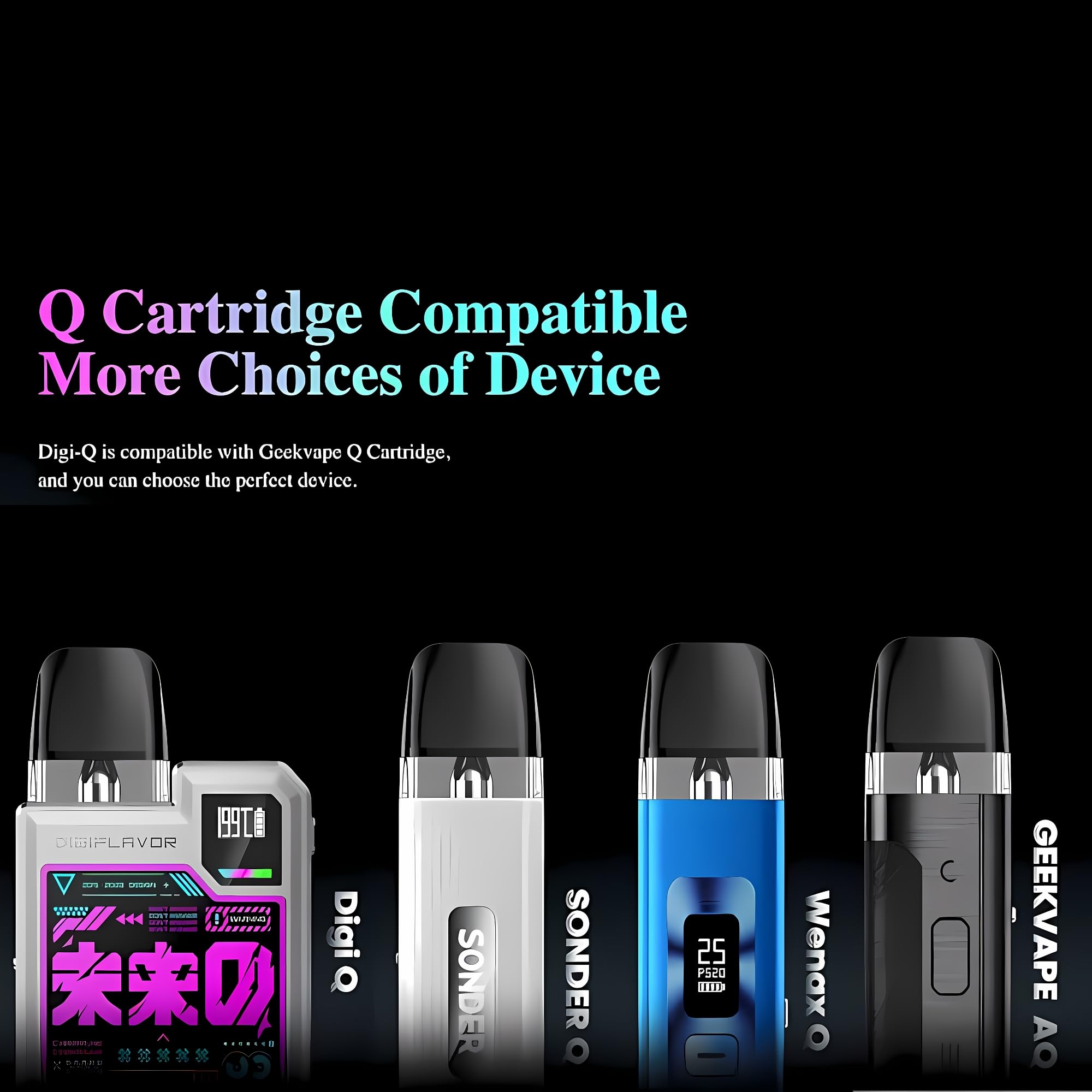 W-Direct Geekvape Q Replacement Pod - 6 Pack - for GeekVape Wenax Q Vape  Kit, GeekVape Sonder