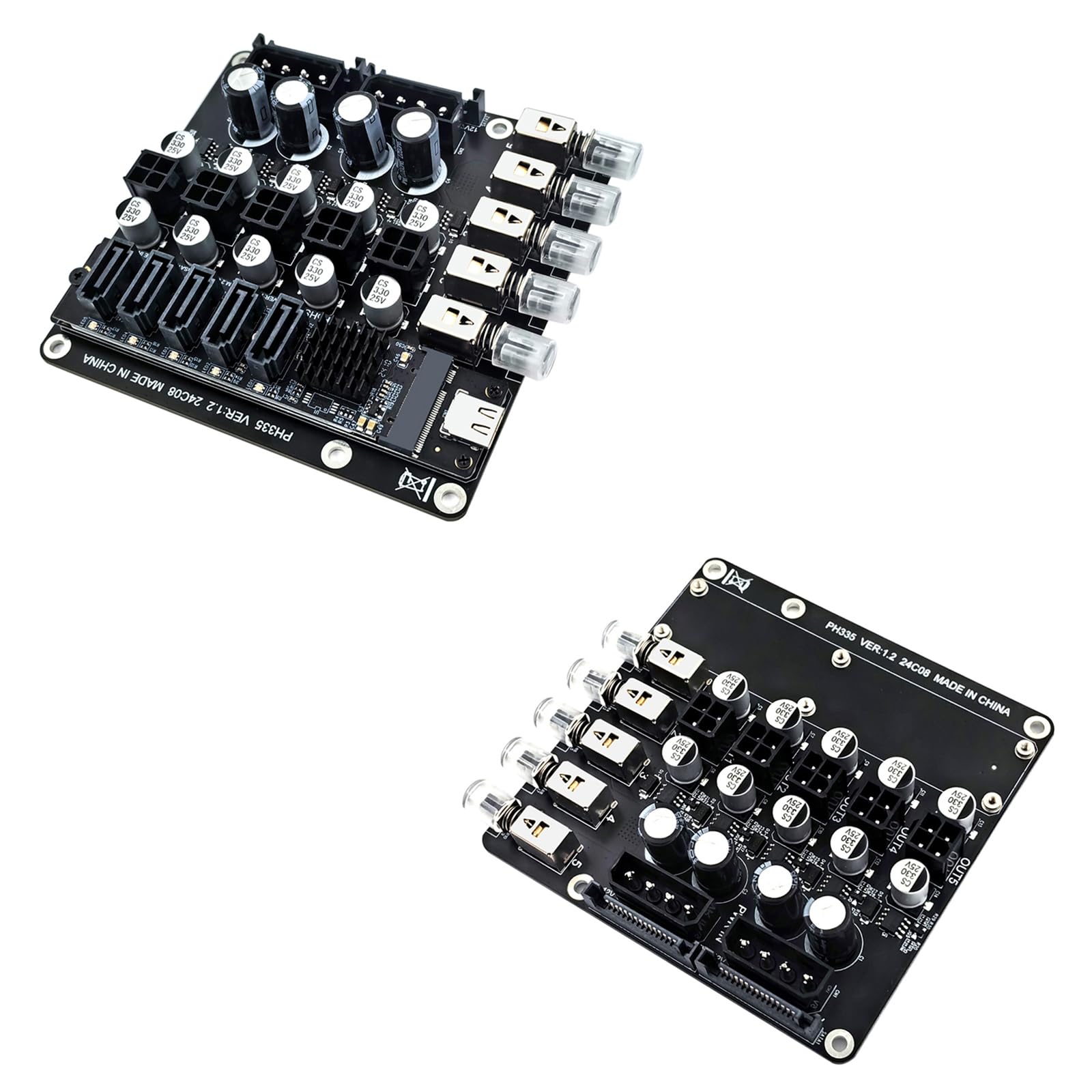 Adattatore di alimentazione multiplo, 2 x 4 pin a 4 pin 5 V 12 V scheda di alimentazione per la gestione dell'alimentazione, adattatore modulo Switcher per hard disk