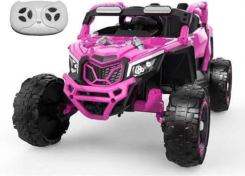 RYH 24V Electric UTV for Kids 3-6, 2-Seater Ride On Car with Remote, 8MPH