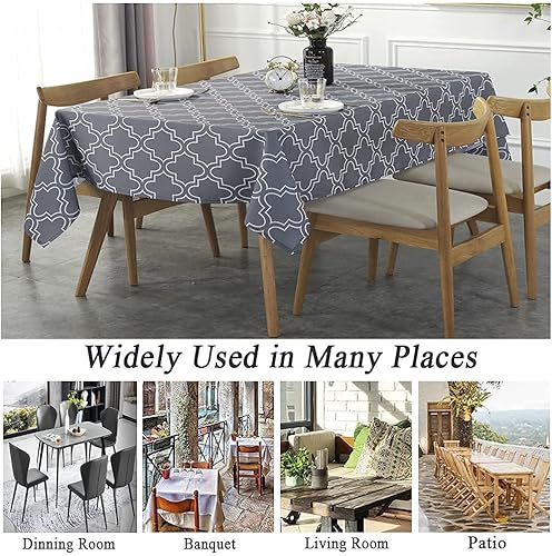 Miniatura 8 de UFRIDAY - Mantel para mesas cuadradasrectangulares, manteles de mesa impermeables y a prueba de derrames.