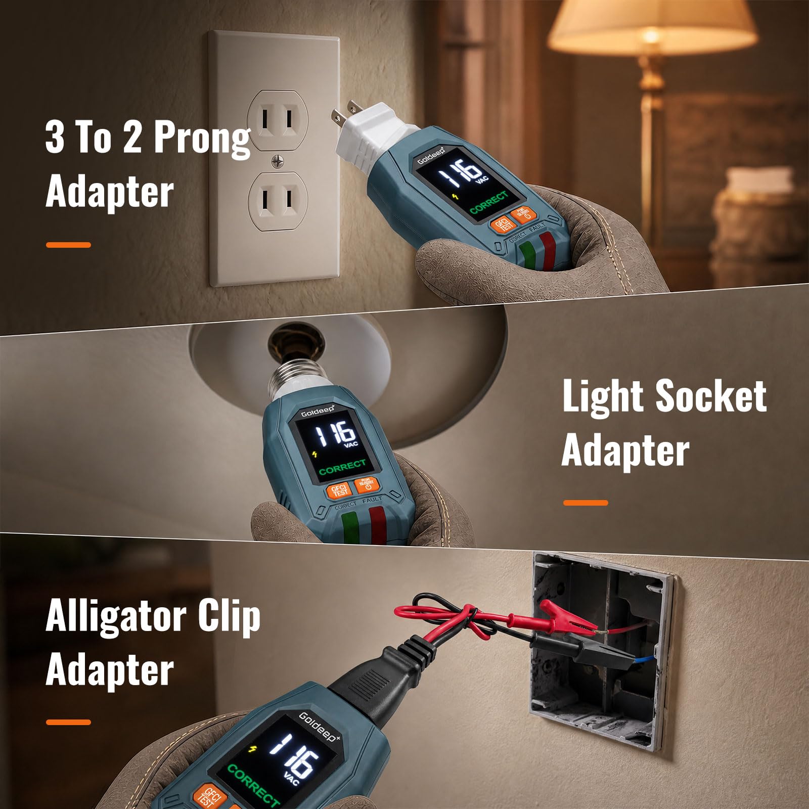 Goldeep Circuit Breaker Finder - GFCI Tester -8