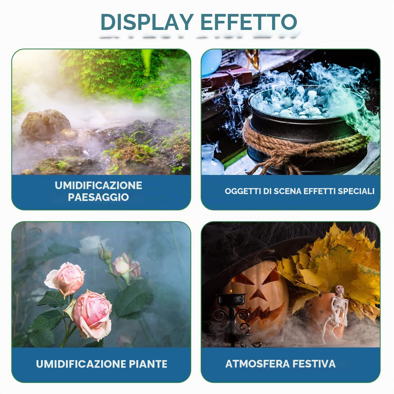 Mxmoonant 12 Teste creatore Nebbia 8.4L/H, ultrasuoni, 400W – Senza Boa | per idroponica, paesaggio, festival, atmosfera, conservazione alimenti