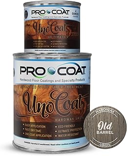 UnoCoat Hardwax Uroil with Activator - 200 ft² - 16oz - Made in USA, Advanced Wood Grain Treatment for Indoor Applications, Urethane-Modified Hard Wax Oil, for Any Wood Species - Old Barrel