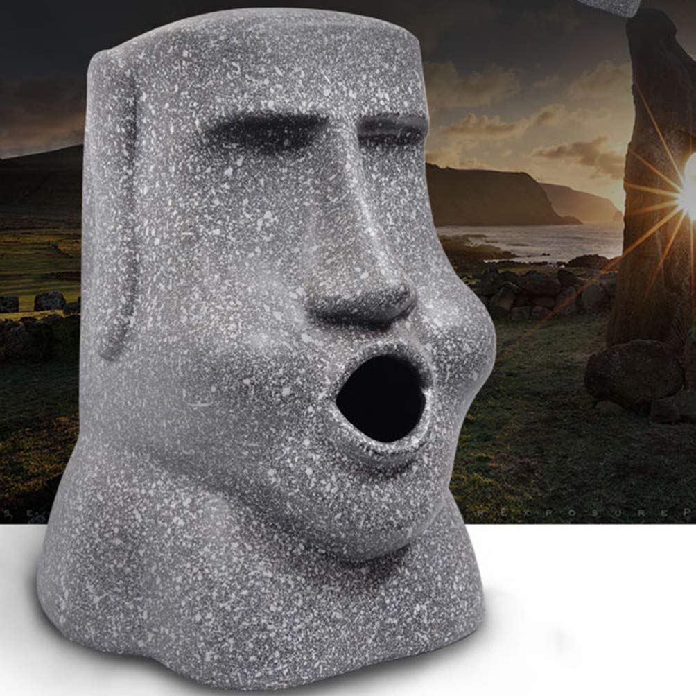 LIOOBO Box Tissue Container Napkin Holder Easter Island Tissue Holders Napkin Tray for Table Vertical Paper Towel Holder Trays Decorative Stone Figure Paper Holder Paper Clip Household