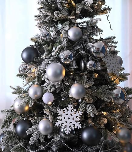 Miniatura 161 de AMS 2.36''/60mm 34ct Christmas Ball Large Ornaments Party Decorations Shatterproof Festival Pendant Hangings for Xmas Tree Decor (60mm, Purple)