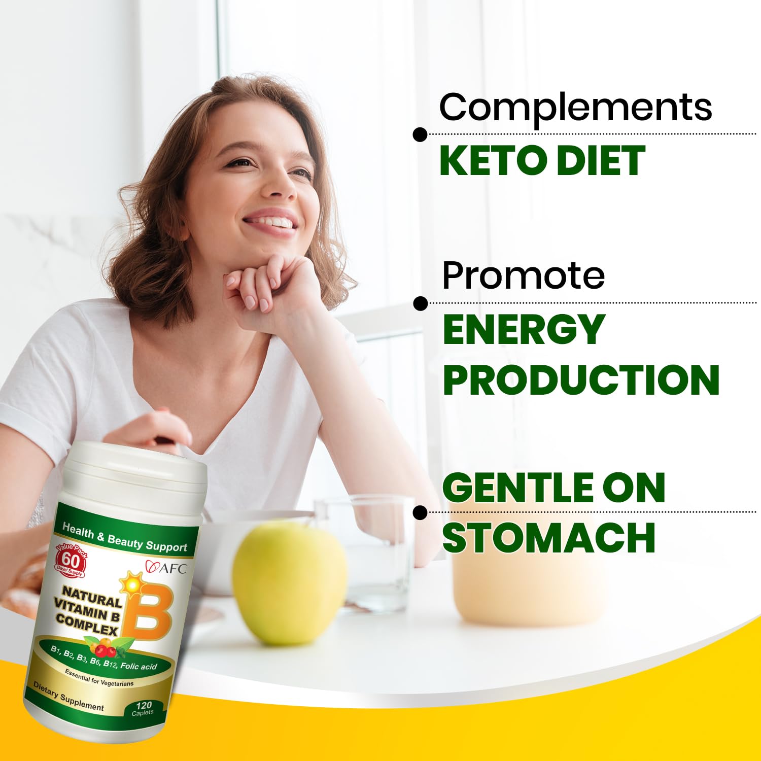 glutathione and vitamin b complex Amazon.com: AFC Japan Natural Vitamin B Complex with B1, B2, B3, B6, B12,  Folic Acid & Glutathione Yeast Extract, No Synthetics, Non-GMO, Supplement  for Stress, Energy, Immune & Nervous System,120 Vegan Caplets :