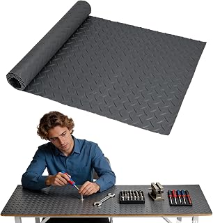 48 x 17 Inch Non-Slip PVC Workbench Mat, Cut-to-Fit | Work Table Mat for Woodworking, Crafting, DIY Projects and Tool Protection