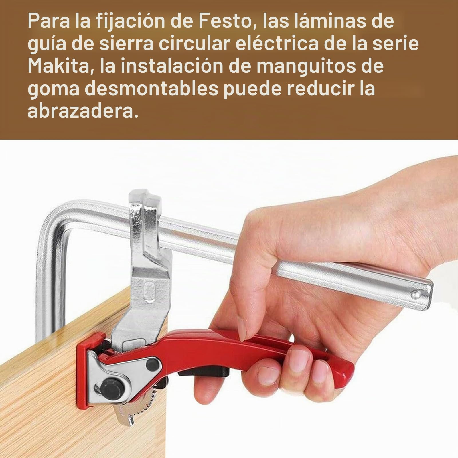 2 Pieza Abrazaderas de carril, Sargentos De Apriete,Sargentos De Apriete Metal, Abrazadera de Liberación Rápida con Capacidad de 160 mm y Profundidad de Garganta de 60 mm Para Lijar, Cortar