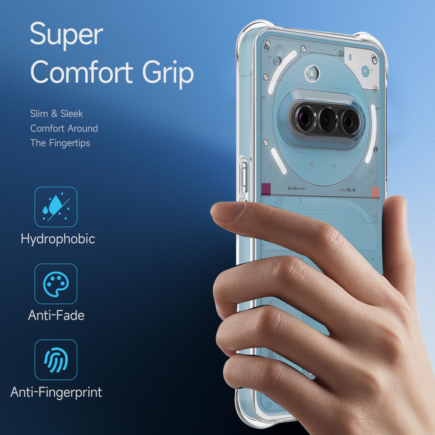 Anti-Yellowing Crystal Clear Acrylic Phone Case For Nothing Phone