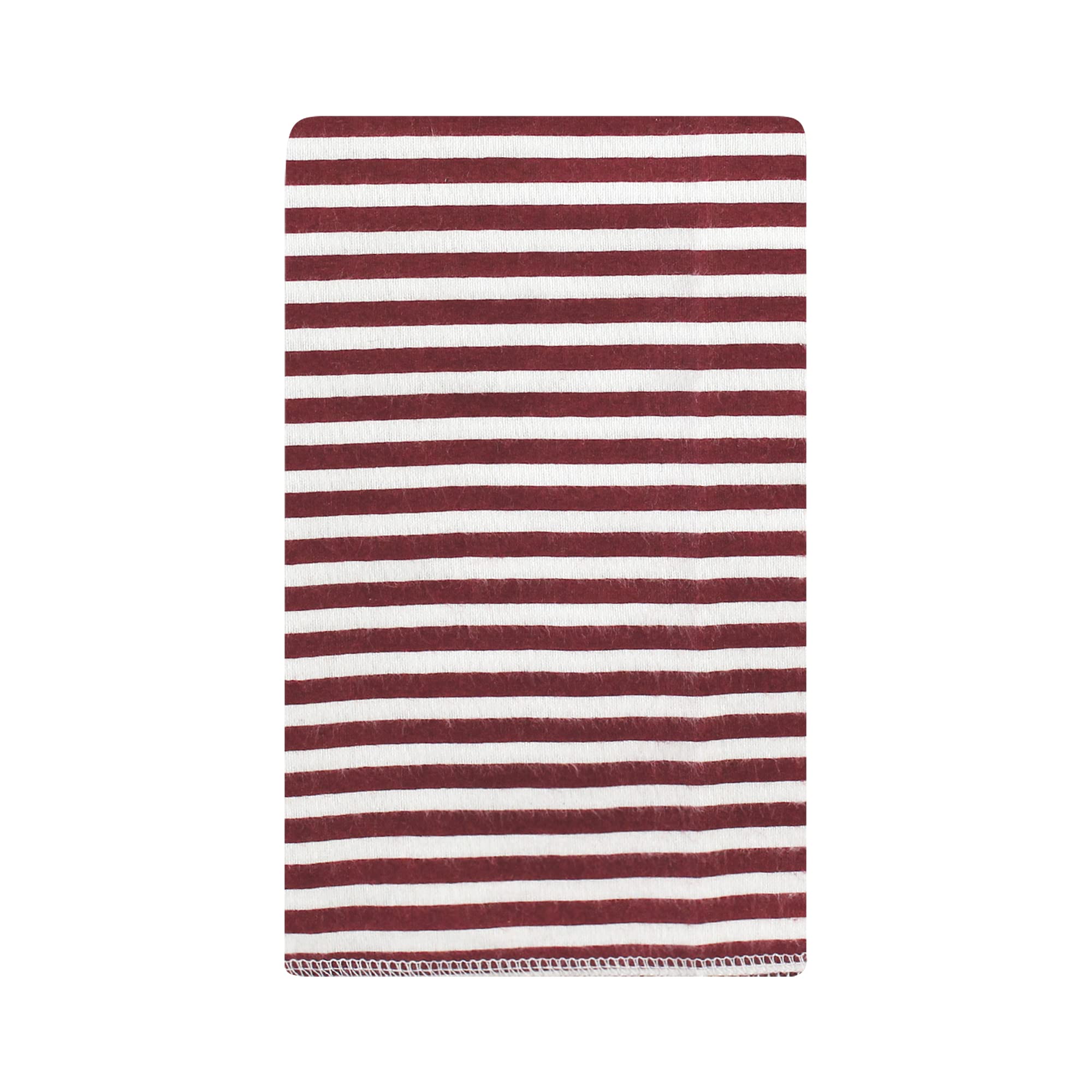 Hudson Baby Unisex Baby Cotton Flannel Burp Cloths, Burgundy Floral, One Size