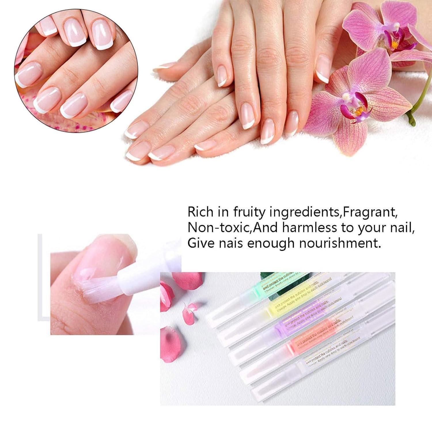 Olio per cuticole per unghie, liquido per penna a olio nutrizionale per unghie, penna per olio per cuticole, penna a pennello per olio per cuticole, idratante per unghie, trattamento per la crescita