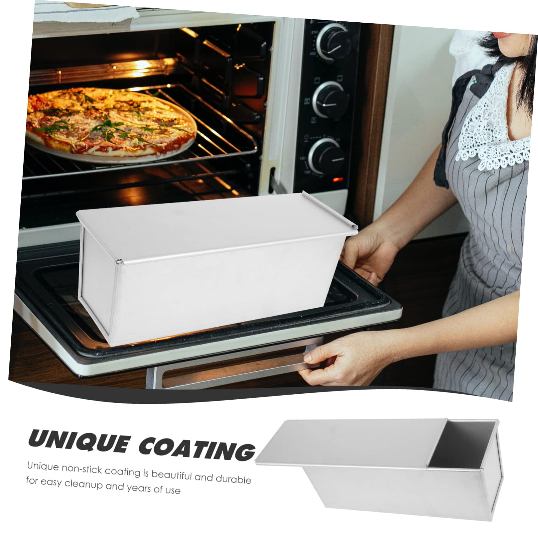 ifundom Metall-backform Mit Deckel Antihaftbeschichtete Brot-backform Langlebige Toaster- Für Gleichmäßiges Backen Für Haushalt Und Profi-bäcker