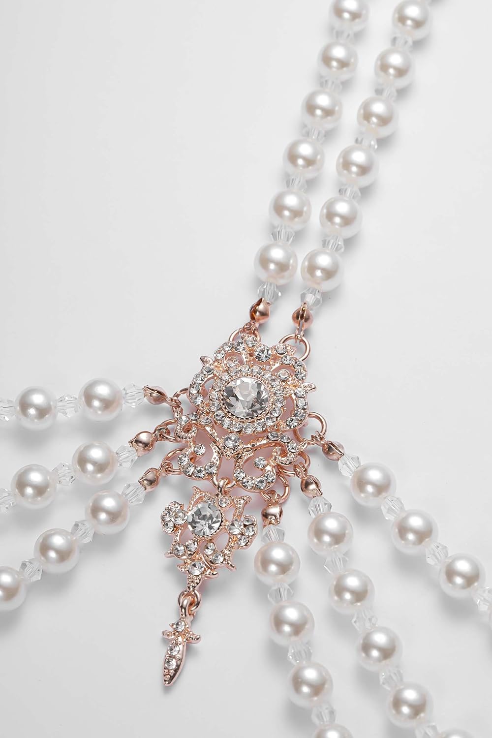 BABEYOND 1920s Pearl Body Chain for Evening Party Gatsby Imitation Pearl Chain for Flapper Costume - Image 7