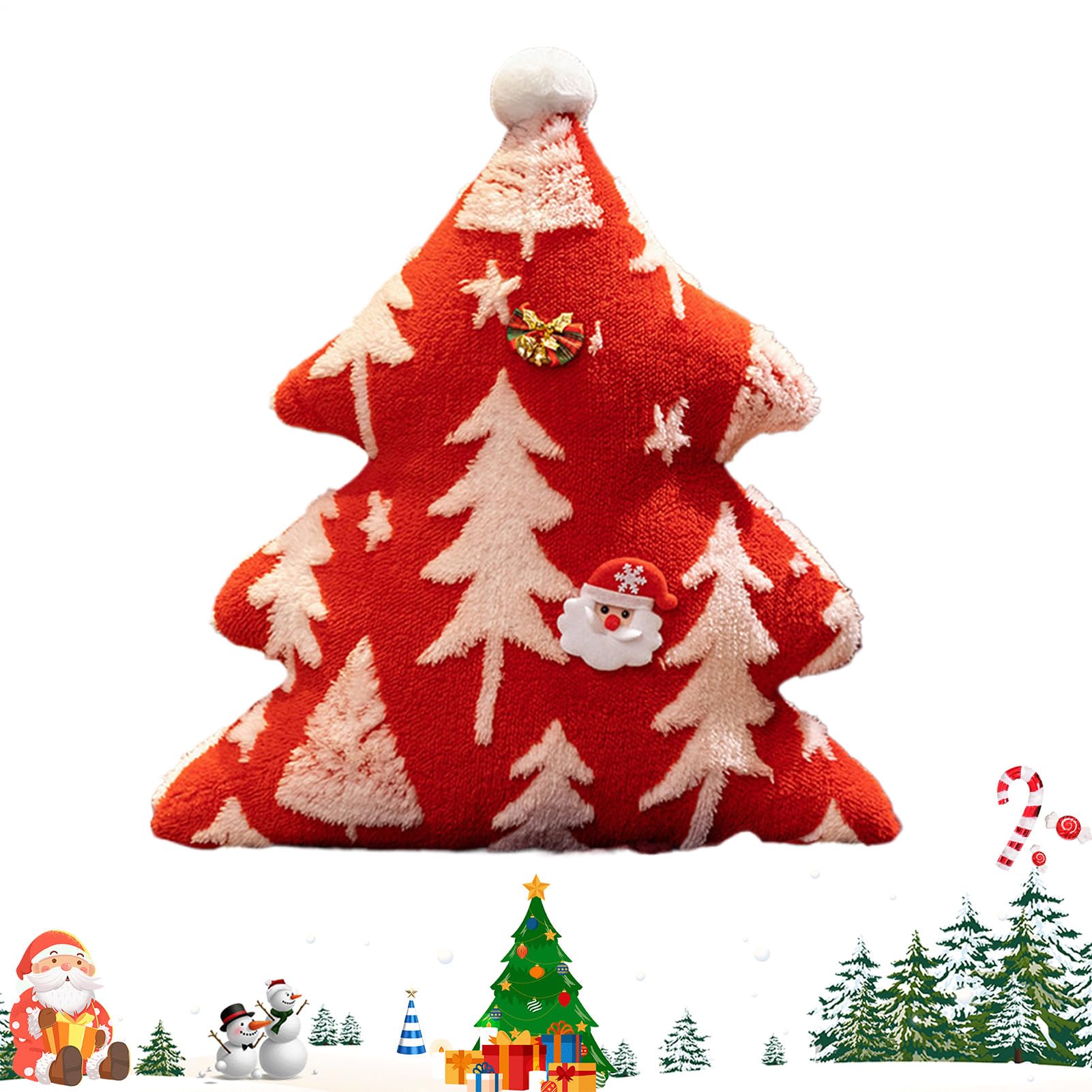 Cojín Mullido Navidad Relleno Decoración,Almohadillas De Peluche | con Silueta De Árbol | Cojín con Diseño Boho De Árbol para Decoración De Salón Sofá Dormitorio Otoño Halloween Interior,Otoño