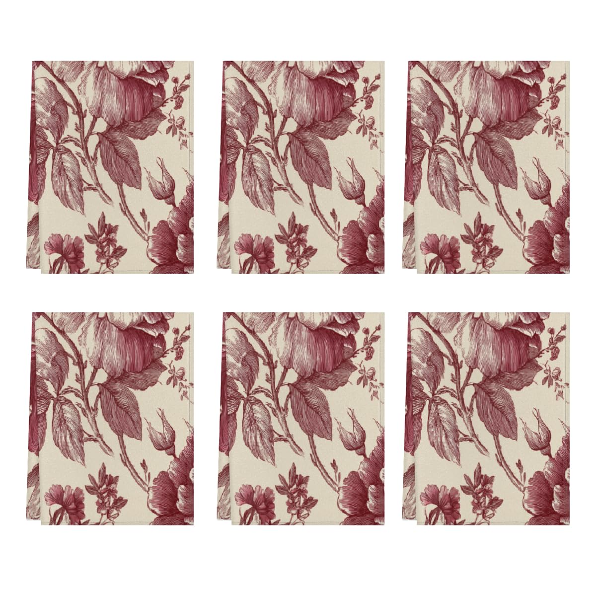Torchons de cuisine vintage pivoine rouge pour sublimer la décoration d'intérieur