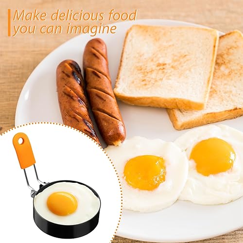 Miniatura 5 de Yaomiao 12 anillos de huevo para freír huevos, molde antiadherente para panqueques, molde de huevos de acero inoxidable, moldeador redondo portátil