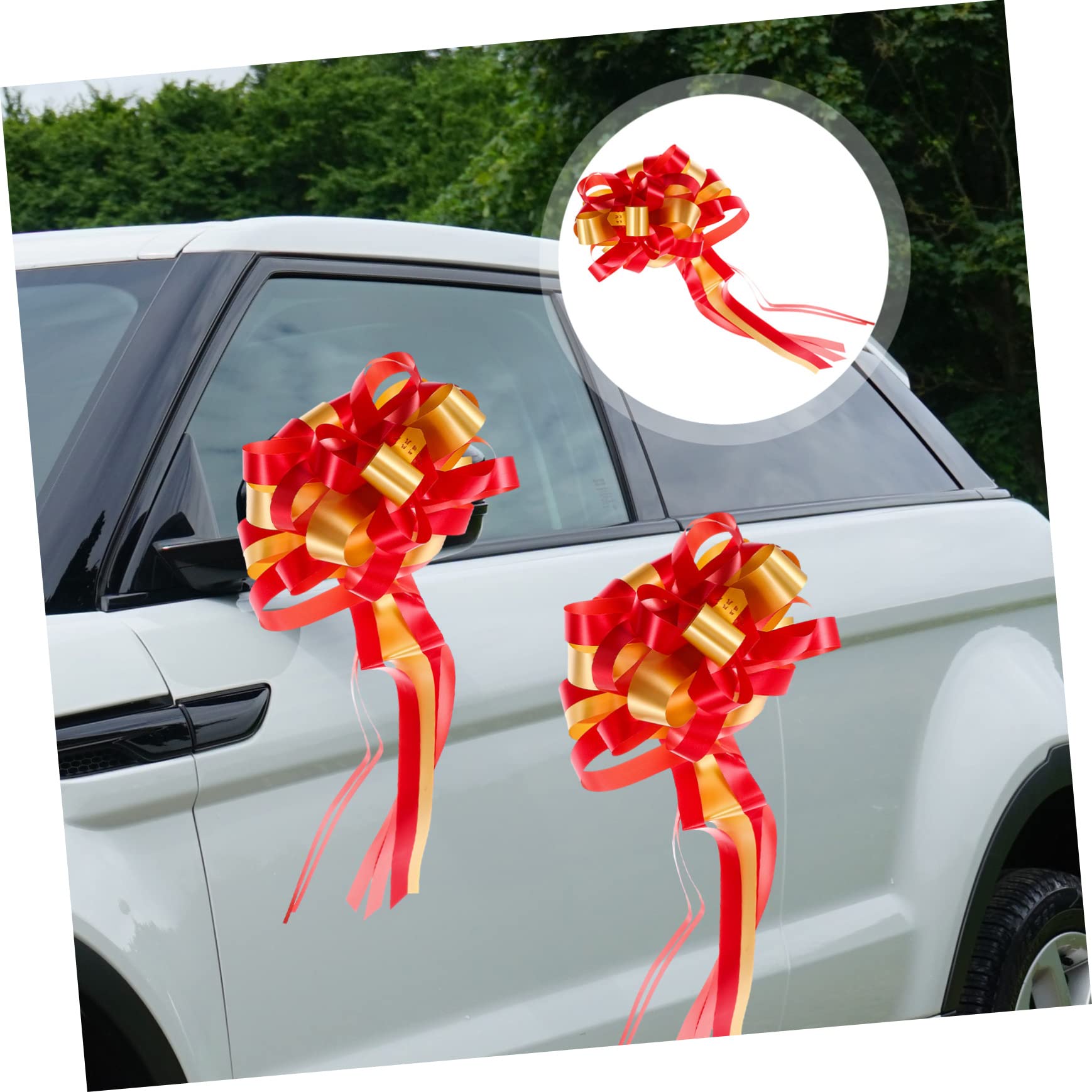 Gatuida 4 Set Di Fiocchi Da Tirare Per Confezioni Grandi Fiocchi Da Matrimonio Code Decorazioni Per Auto 10 Pezzi*4