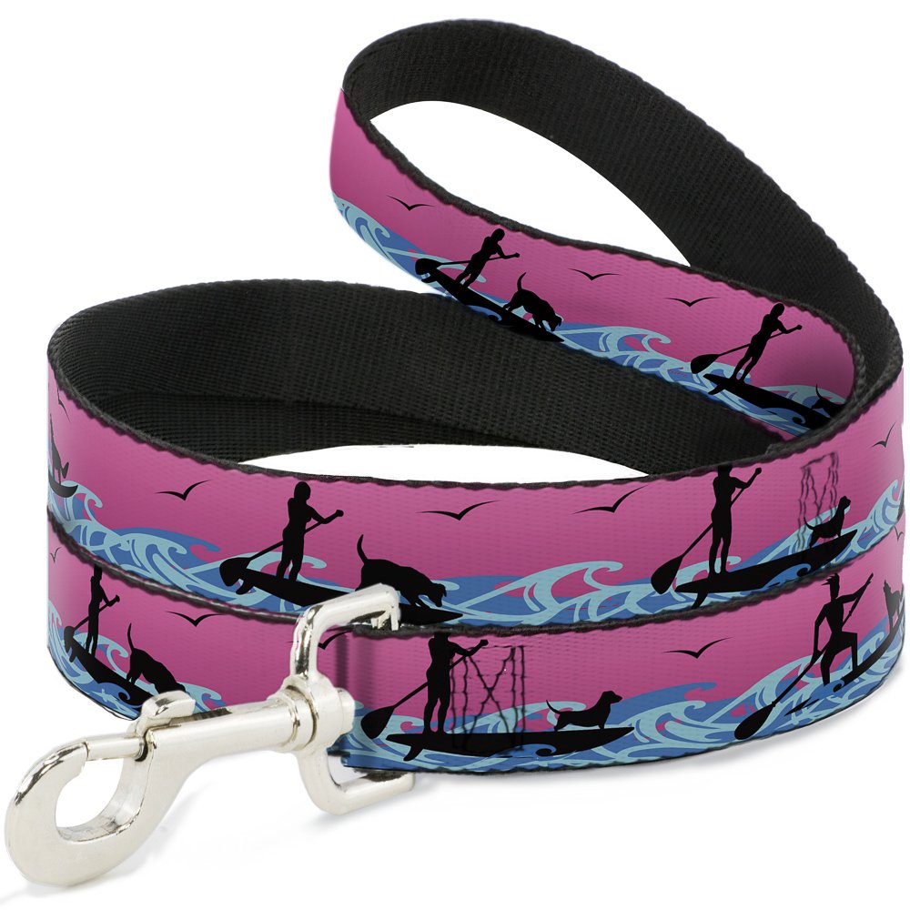 Laisse pour chien Sup rose bleu noir Buckle Down 1,2m | Accessoire balade