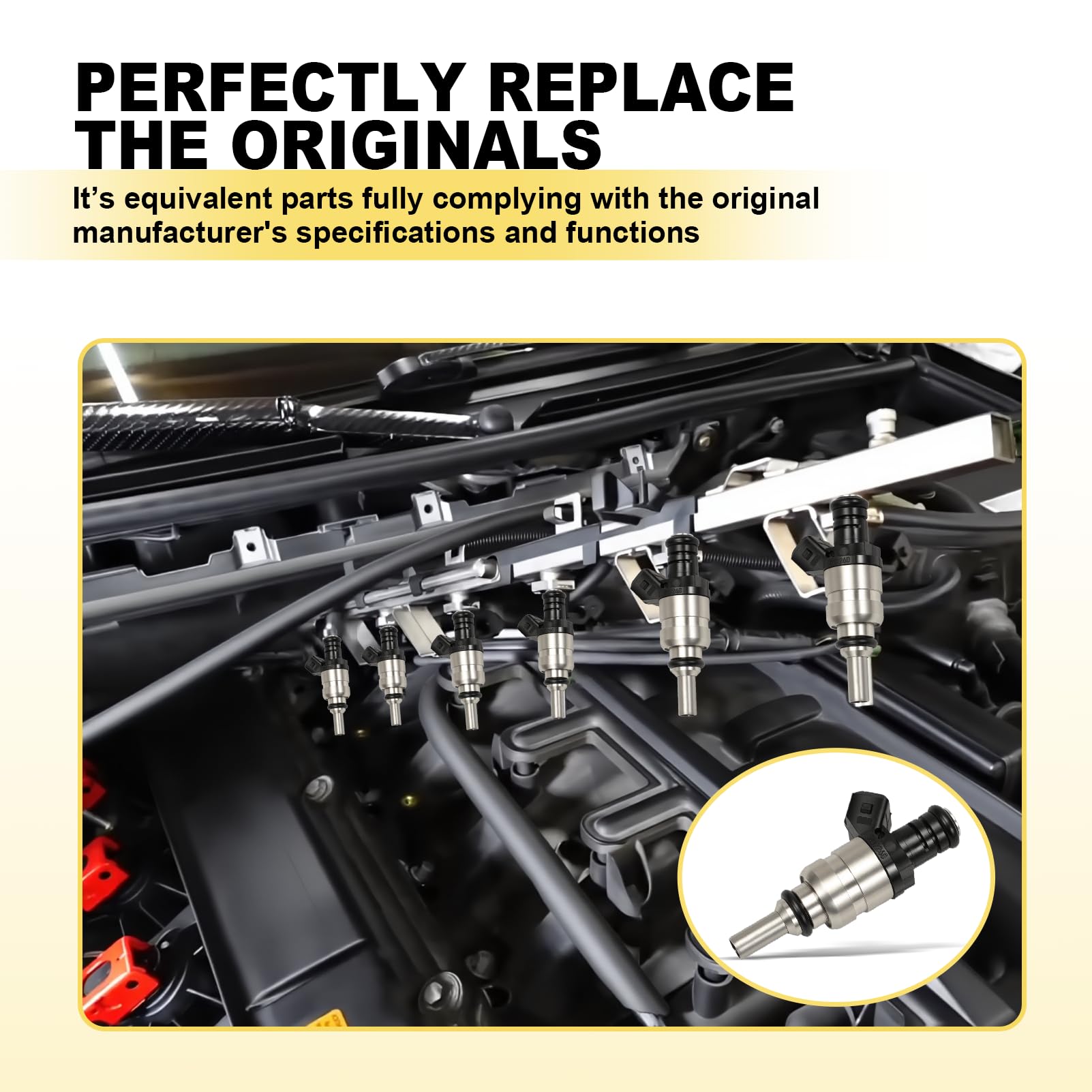 6 x Iniettori Benzina a Compatibili con BMW Serie 3 Cabriolet E46 1427240 Serie 5 E39, E60, Serie 7 E38, X3 E83, Z3, Z4 Rcambio A2C59511971