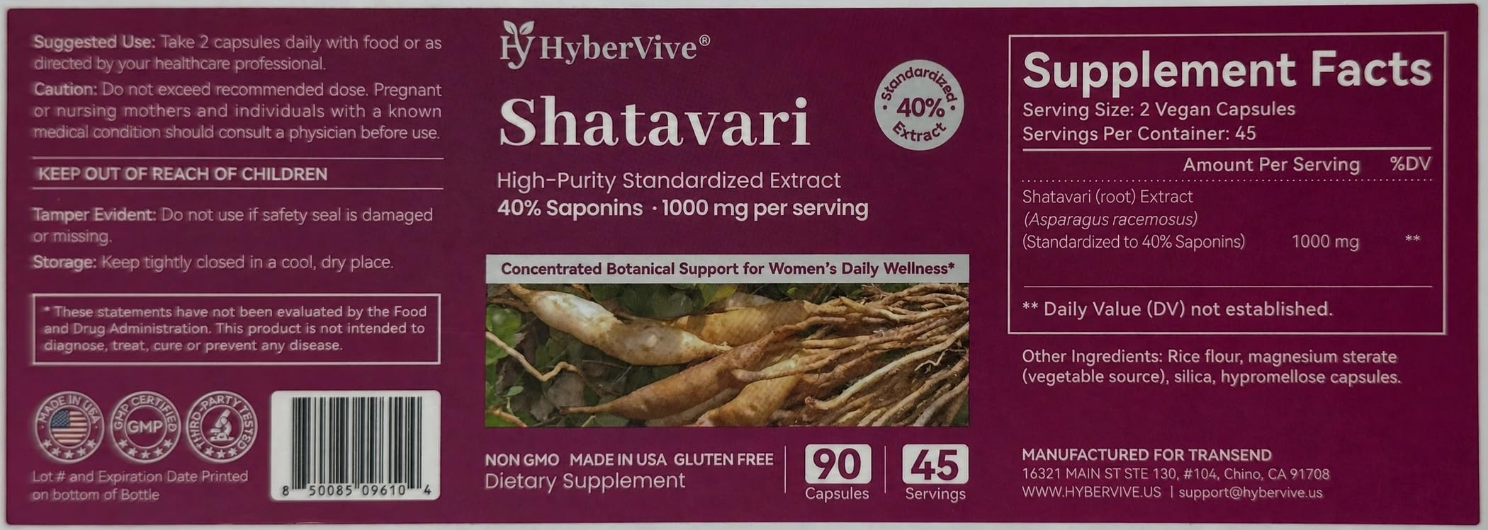 Shatavari Capsules for Women 1000mg, 40% Std. Saponins from Root Extract — Amazon image 13