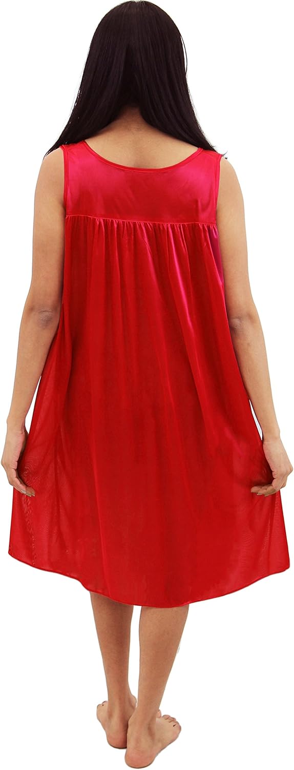 Venice Womens' Silky Looking Embroidered Nightgown 06N - Image 4