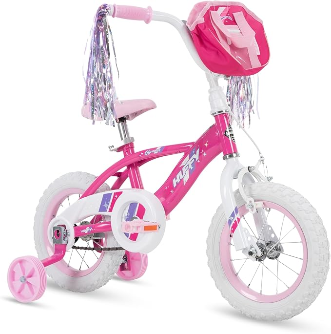 Huffy Kids 12/16 Inch Bikes, Ideal for Ages 3+. Beginner Level Riding, Multiple Color Options Available, Playful and Fun Details, Removable Training Wheels, Durable, Adjustable Comfort