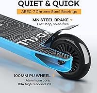 Vista 3 de VOKUL Scooter profesional completo para niños, niñas, adolescentes hasta 6 años Freestyle Tricks Pro Stunt Scooter (azul)