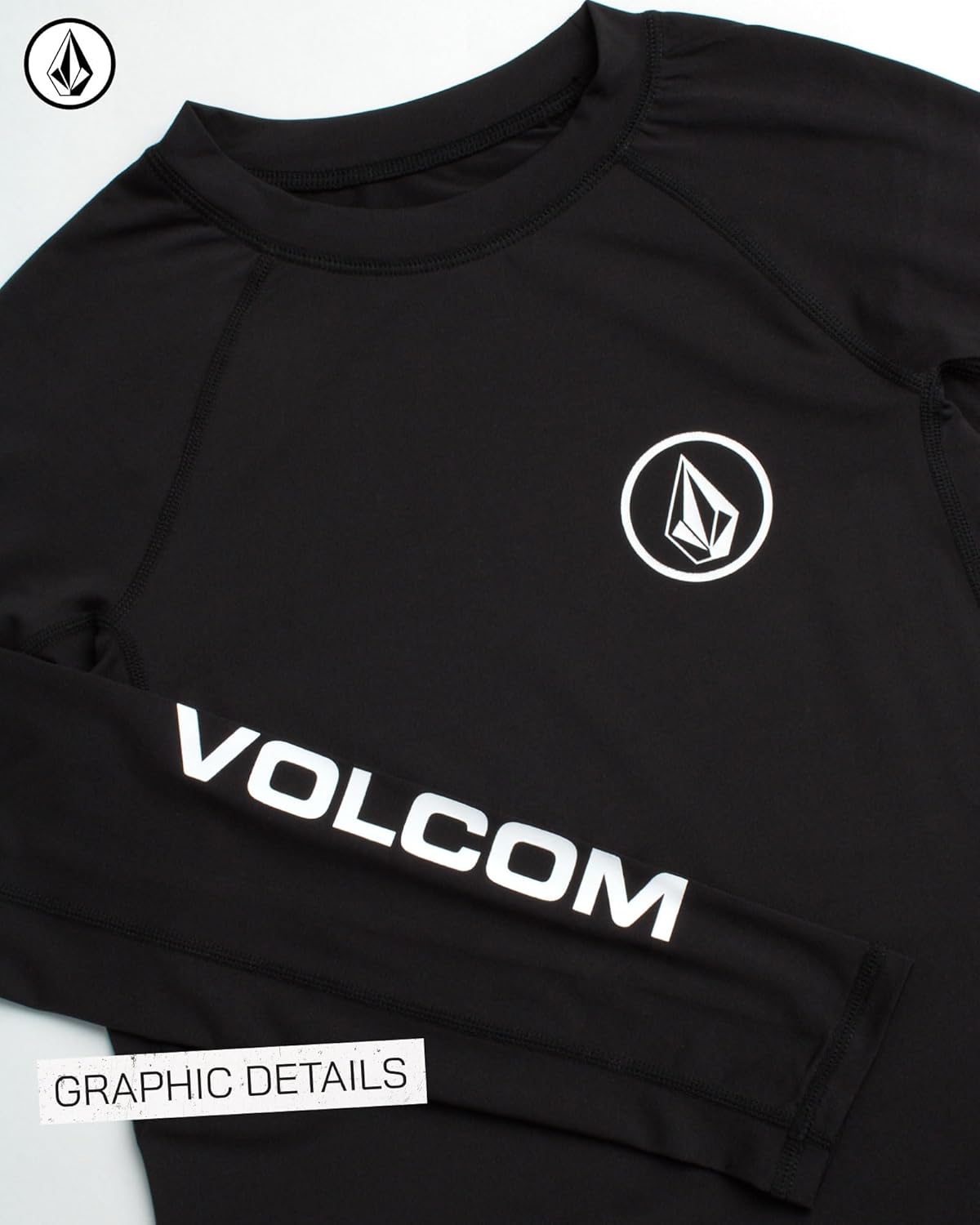 Volcom Boys Swim Shirt - UPF 50+ Long Sleeve Rash Guard for Boys - Quick Dry Kids Swimwear Sun Protection Swim Shirts - Image 3