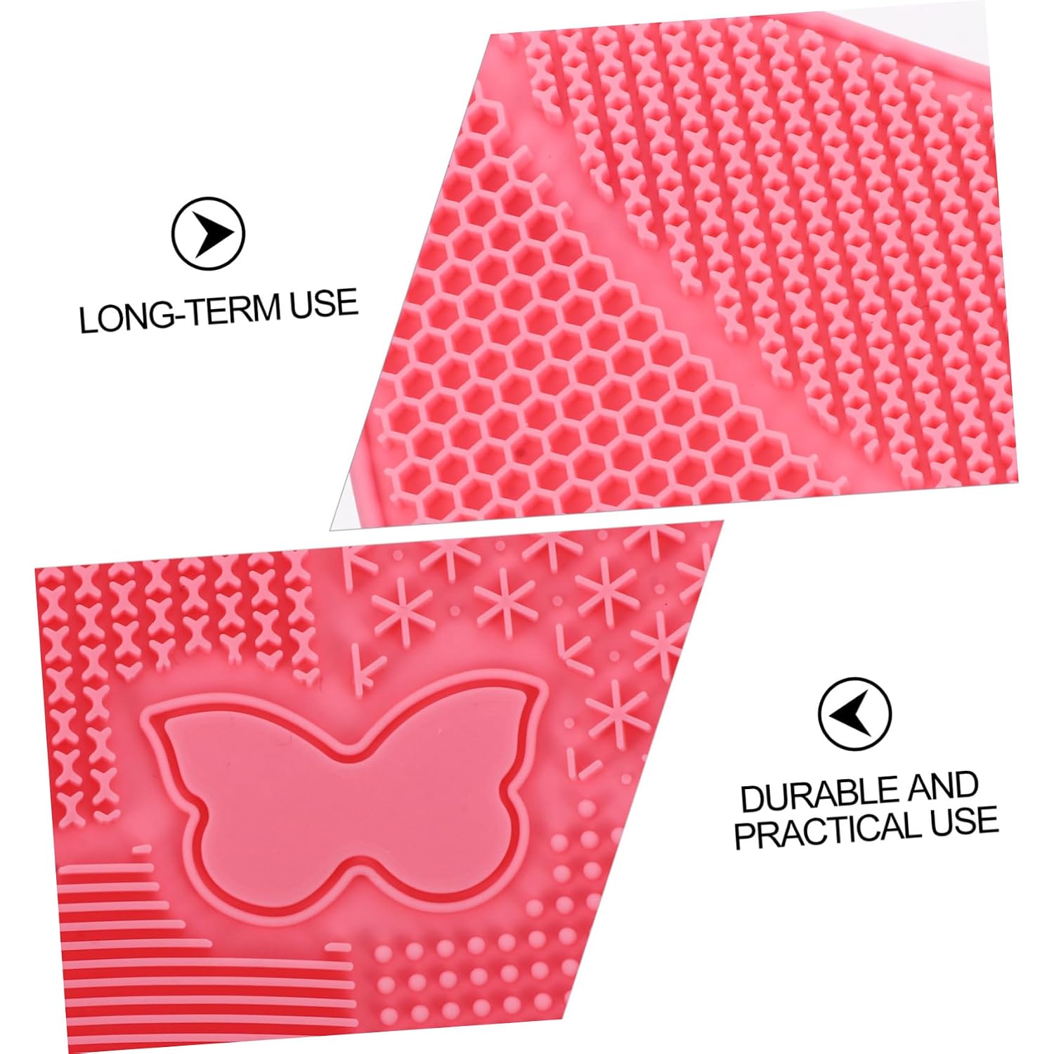 Butterfly Shaped Cleaning Pad for Makeup Brush Brush Cleaner Mat Suction Cups for Beauty Salon