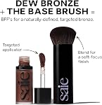 Saie Dew Bronze - Hydrating Liquid Bronzer Stick For a Sun Kissed Glow - Liquid Contour Stick Infused with Nourishing Skin Care Ingredients - Sculpted Face Makeup Essential - Sand (0.4 oz)