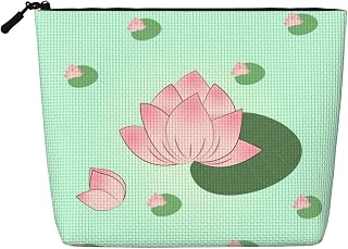 Lotus flowers waiting to bloom Printed cosmetic bag, women's toiletry bag, suitable for leisure travel and daily storage.