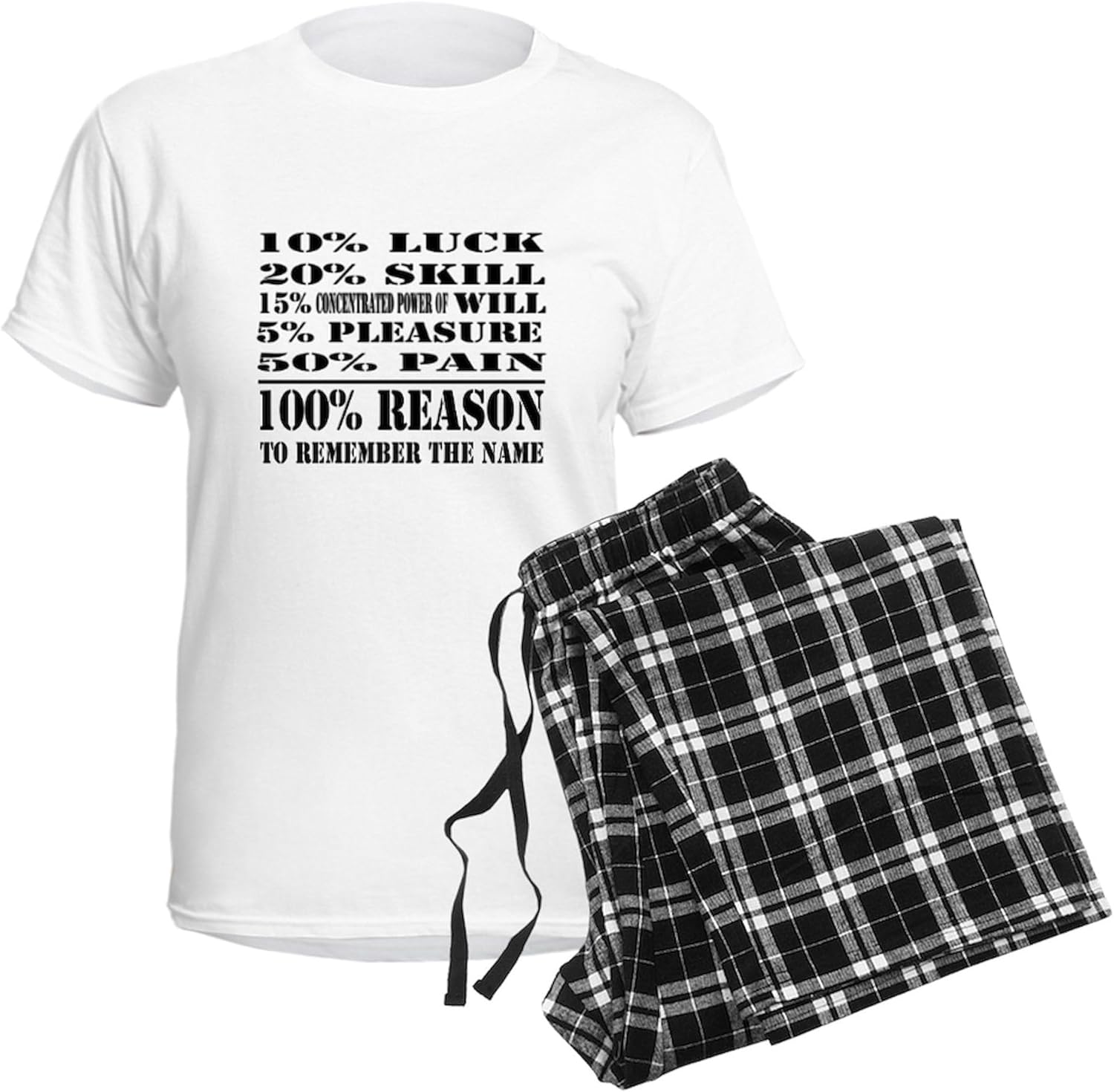 CafePress Remember The Name Frontonly Copy Women's Light Women's Novelty Cotton Pajama Set, Comfortable PJ Sleepwear