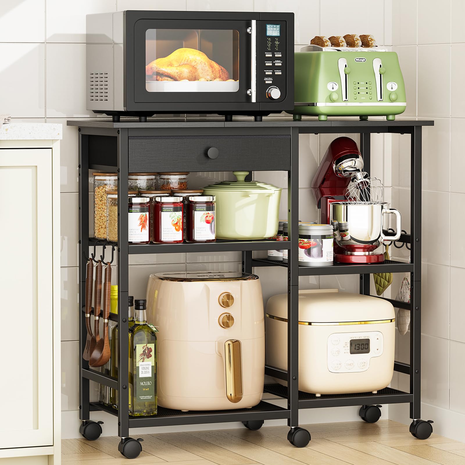 Draelibor Microwave Cart - kitchen furniture | Mubboo