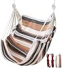 Hammock Chair, Hanging Hanging Chair, Rope Chair, Hand-Knitted, Canvas, Hanging Chair, Removable, Washable, Chair Shaped Hammock, Hanging Swing Chair, For Adults & Children, Patio/Porch