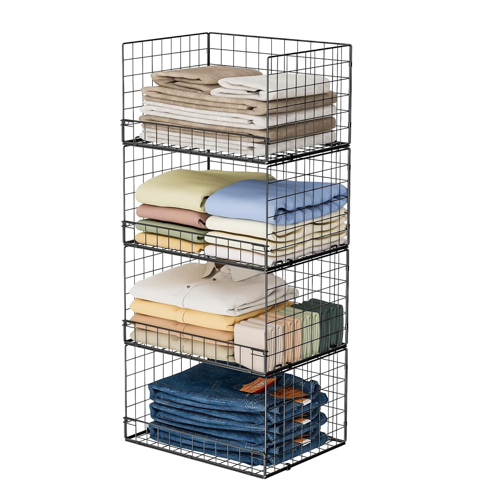 Organisateur de placard empilable pour optimiser le rangement de la chambre et du dortoir